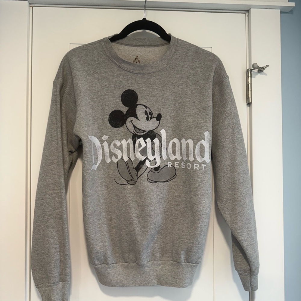 Disneyland Resort Gray Mickey Mouse Crewneck Sweatshirt